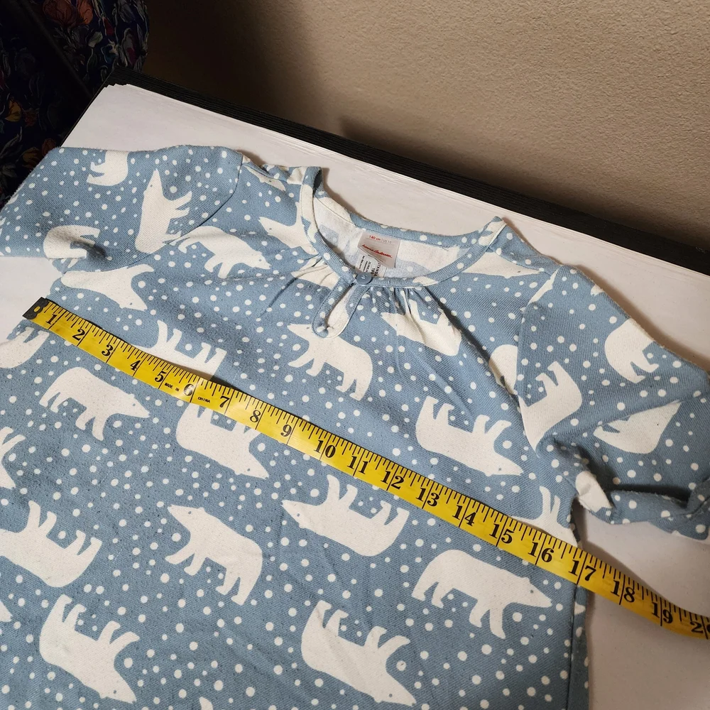 Hanna Andersson Blue Polar Bear Flannel Nightgown